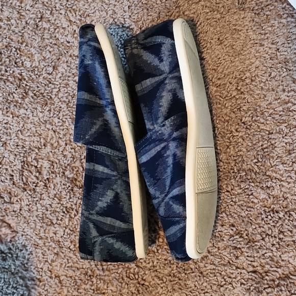 TOMS Cosmic Wonder Kurumekekasuri blue men's canvas shoes-8.5 - Picture 5 of 10